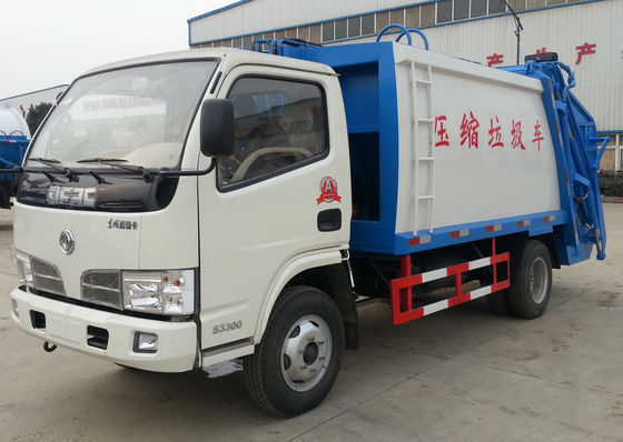 5.5 Cbm Type Fuel Trash Dump Truck Thùng rác với máy tải phía sau