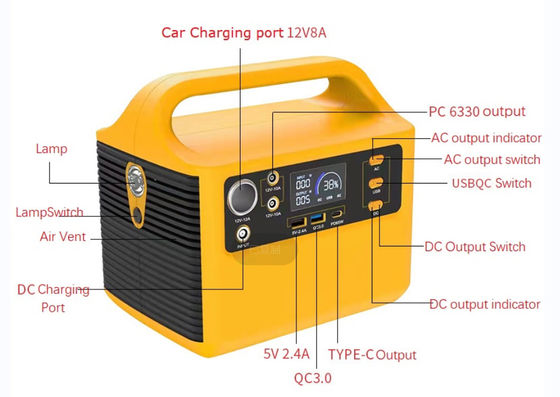 LFP Lithium Solar Generator Battery 300W 500W nguồn điện khẩn cấp